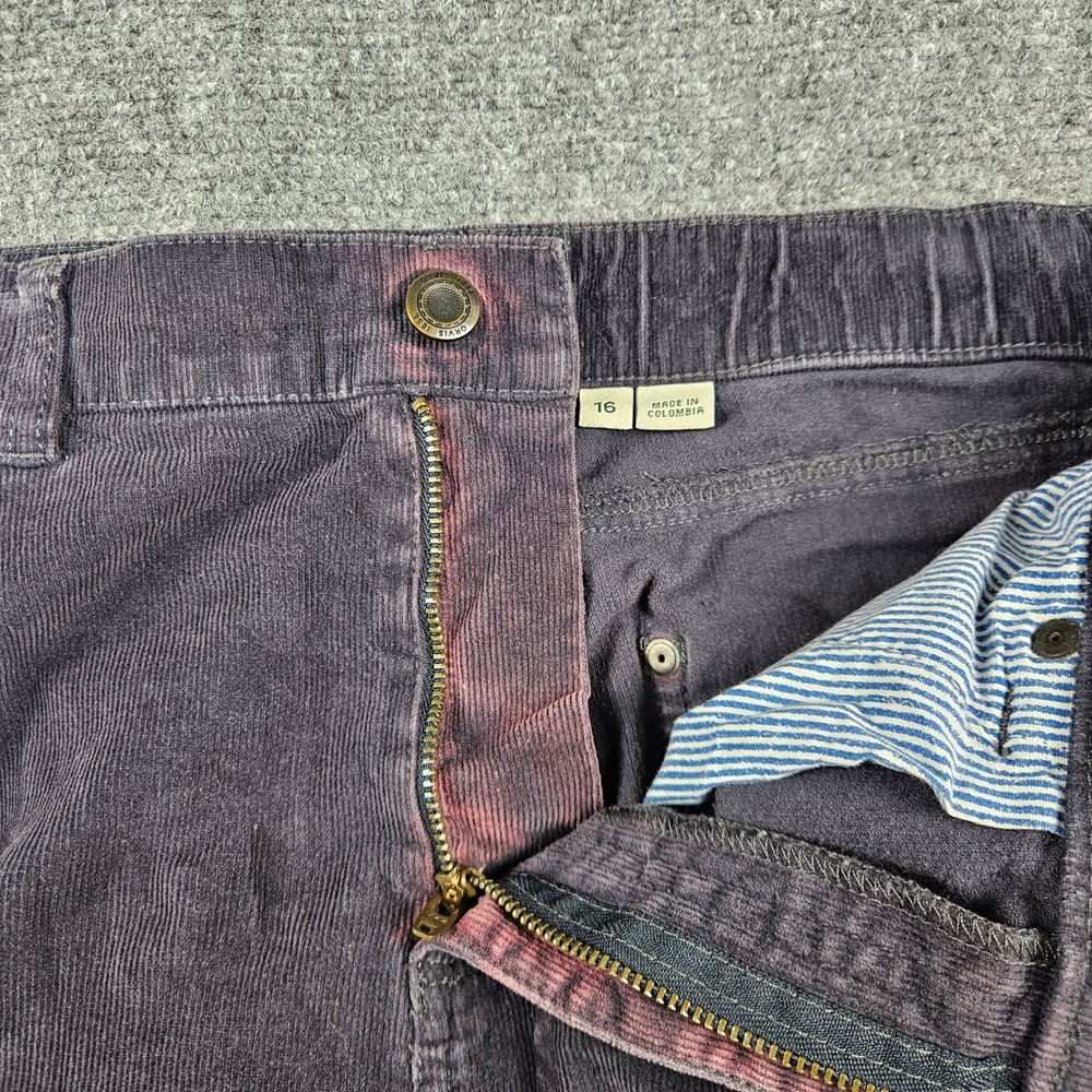 Orvis Womens Gray Corduroy Pants Size 16 Straight Leg Stretch Elastic Waist - Picture 11 of 13